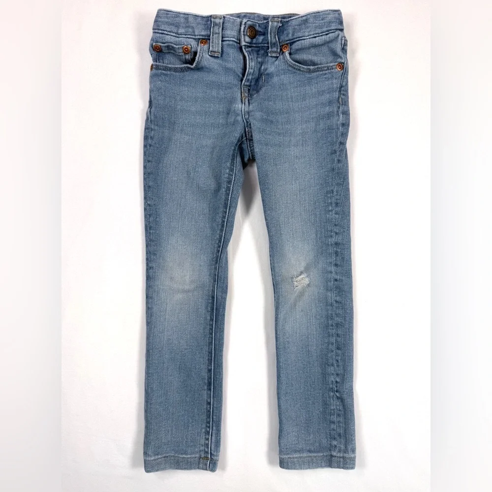 RALPH LAUREN Kids Bowery Skinny Jeans 4T Light Wash Denim Classic Preppy Vintage